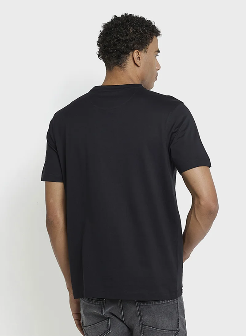 بين شيرمان Basic Mercerised Cotton Crew Neck T-Shirt