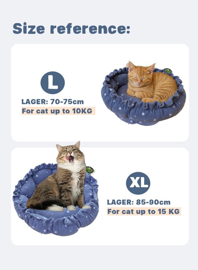 Generic pet cushion Soft  Round Pet Bed Pumpkin-shaped pet cushion with drawstring design - Pet Supplies  - Image 2