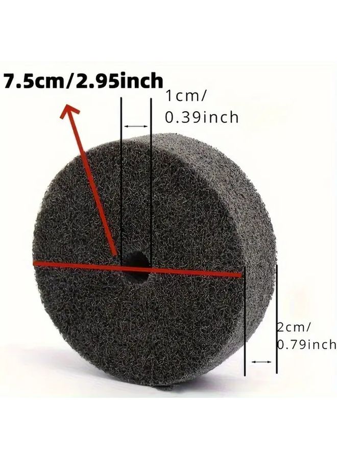 Gray 3Pcs Polishing and Grinding Machine Set with Fiber Wheel and Table Polisher - Image 3