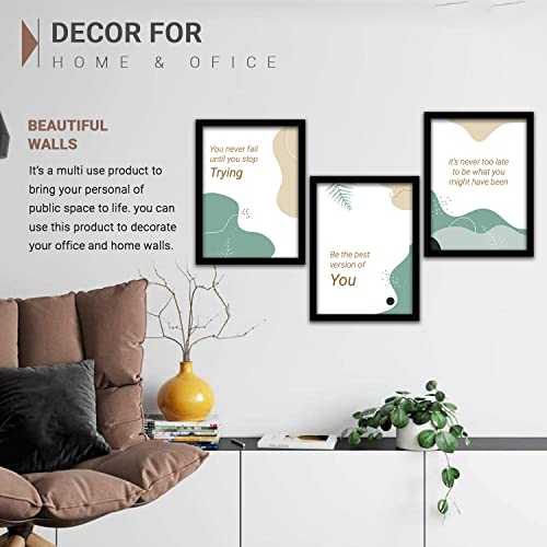 HEVEA Motivational Quotes Framed Wall Posters/Paintings with Frame Wall Paintings Hangings Framed Wall Art Paintings (11 inch x 14 inch, Framed, Multicolor) -Set of 3 - Image 5