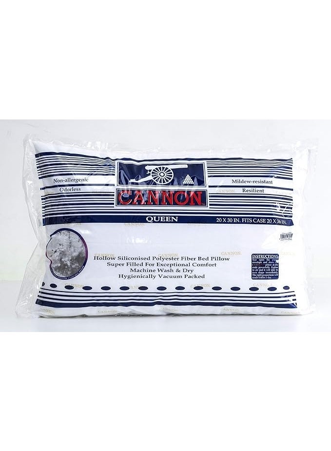 Cannon Queen Hollow Siliconised Polyester Fiber Bed Pillow, 20x30 Inch, Pack of 1 - Image 4