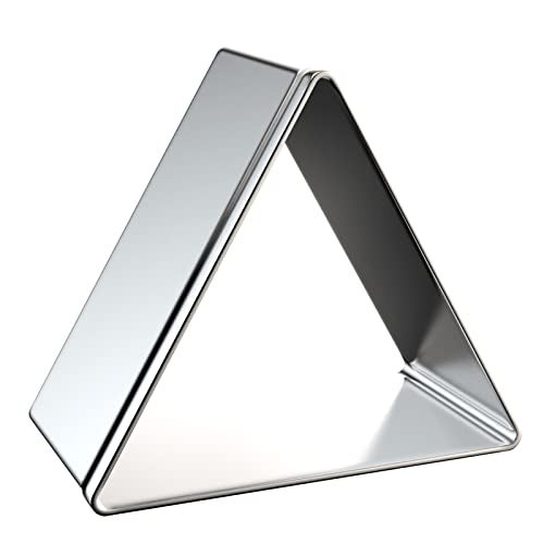 QAAQS Equilateral Triangle Cookie Cutter Set Large - 5 Inch, 4 Inch, 3 Inch, 2 Inch - Geometric Frame Plaque Cookie Cutters Shapes Molds - Stainless Steel - Image 4