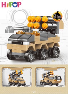 HIPOP 8 In 1 Military Series Blocks Set,Military Puzzle Toy,Blocks Set 800+ PCS,Wide Compatibility,Building Blocks Tank Toy  - Image 3