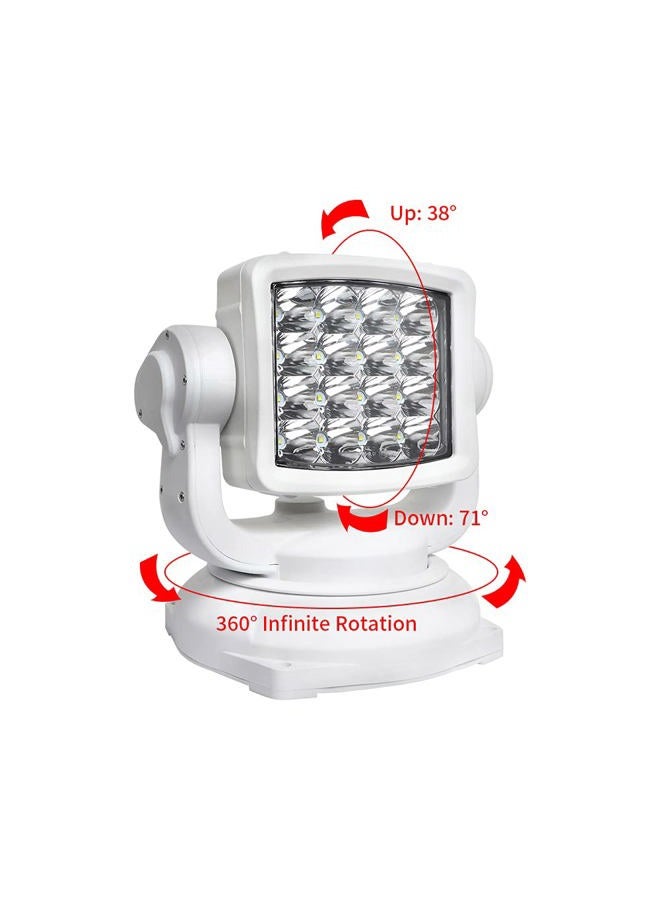 EXZEIT 80W Led Searchlight for Boat Marine, 8000Lumens Spotlight with Wireless Remote, Magnetic Base, Cigarette Lighter Cable, Great for Rescue Restoration Offroad Lighting - Image 2