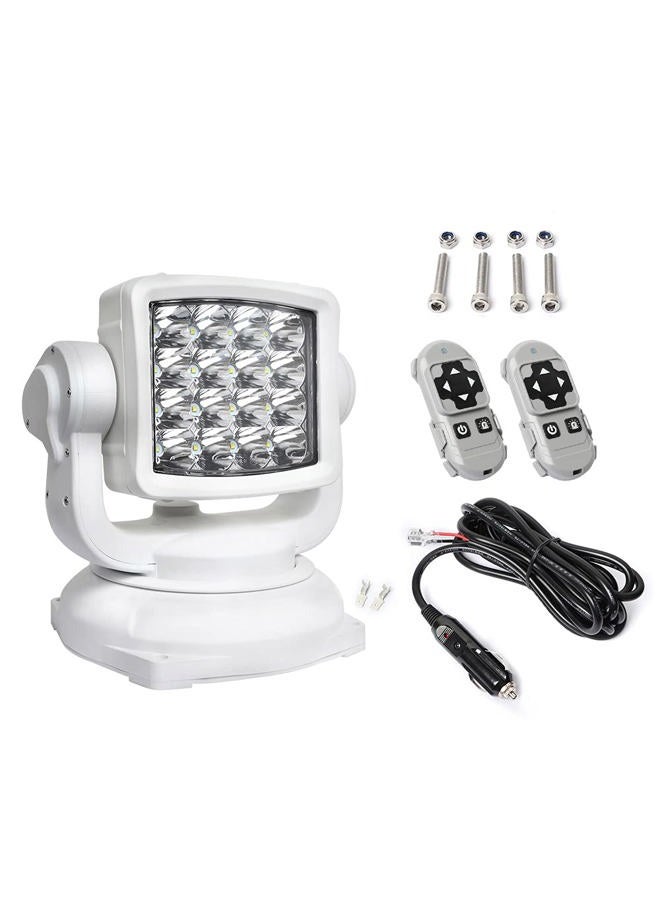 EXZEIT 80W Led Searchlight for Boat Marine, 8000Lumens Spotlight with Wireless Remote, Magnetic Base, Cigarette Lighter Cable, Great for Rescue Restoration Offroad Lighting - Image 1