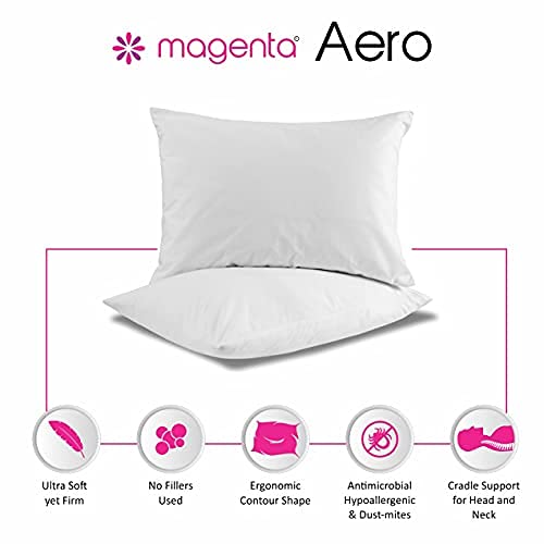 MAGENTA Magenta Adjustable Shredded Memory Foam Pillow for Bed Sleeping Pillow for Neck and Shoulder Pain Orthopedic Pillow for Spondylitis Neck Soft for Sleeping 20 X 12 X 55 Inch Pack of 4  - Image 4