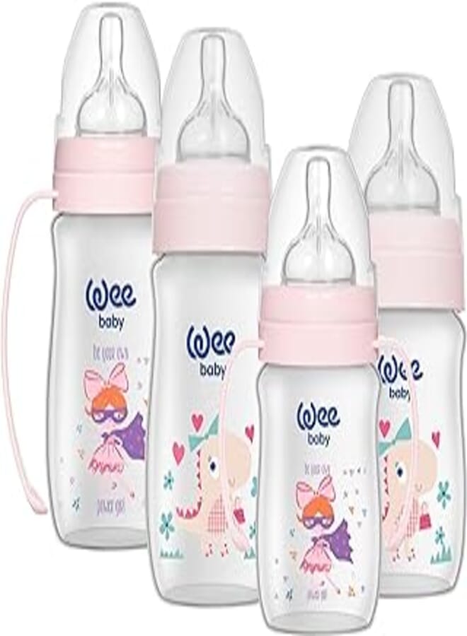 Wee baby Wee Baby 282 Baby Feeding Bottles Set, Pieces Pink