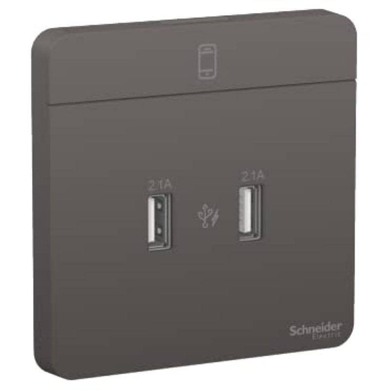 Schneider Electric شاحن ثنائي USB من شنايدر إلكتريك أفاتار أون - Image 1