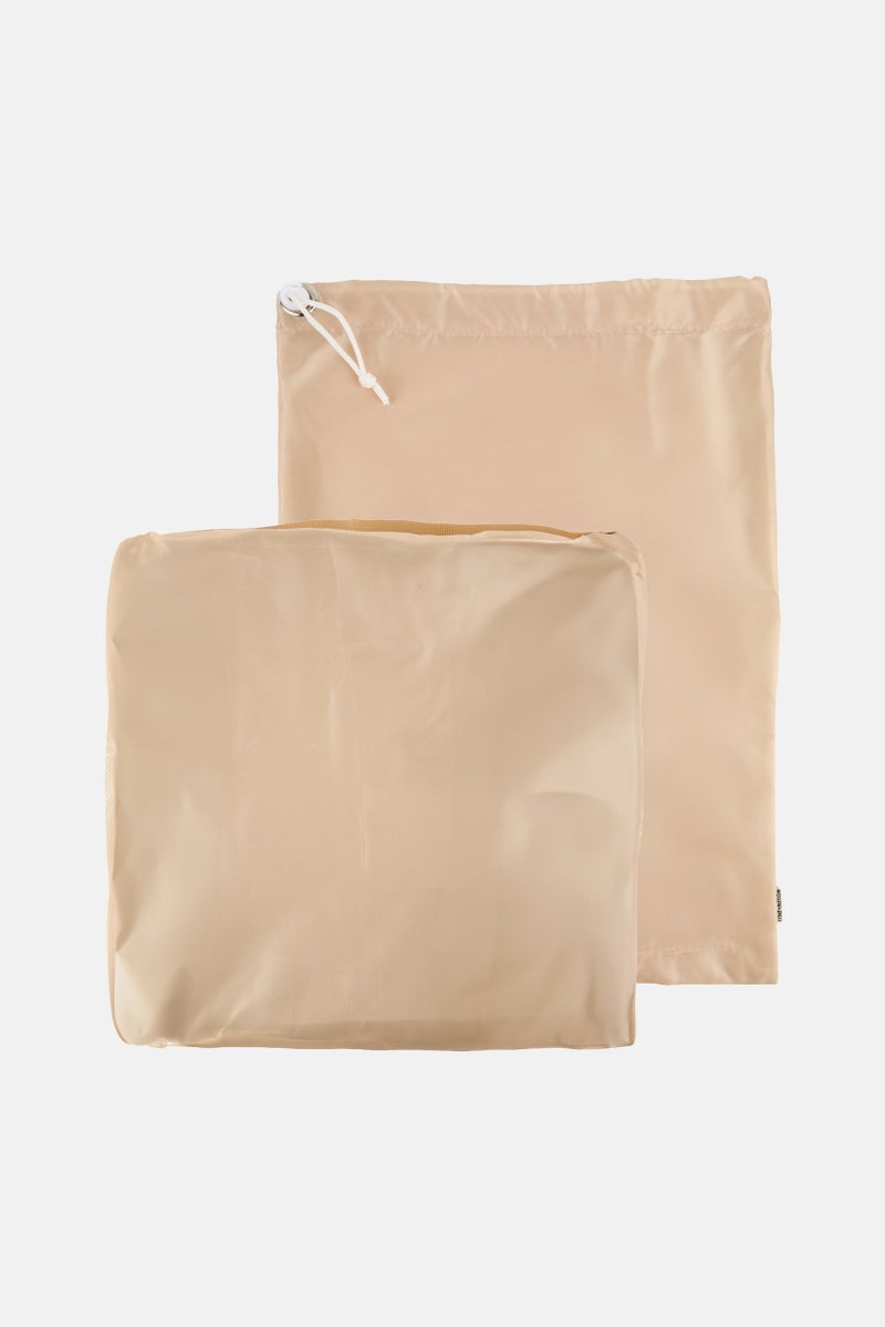 Luxe + Willow Travel 7 Pieces Packing Cubes And Shoes Bags Set, Beige - Image 2