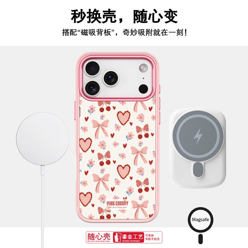 Magnetic Matte PC Phone Case with Interchangeable Back Panel, Shockproof Anti-Fingerprint Cover for iPhone 17/16/15 and Samsung S25/S26 Ultra - Image 5