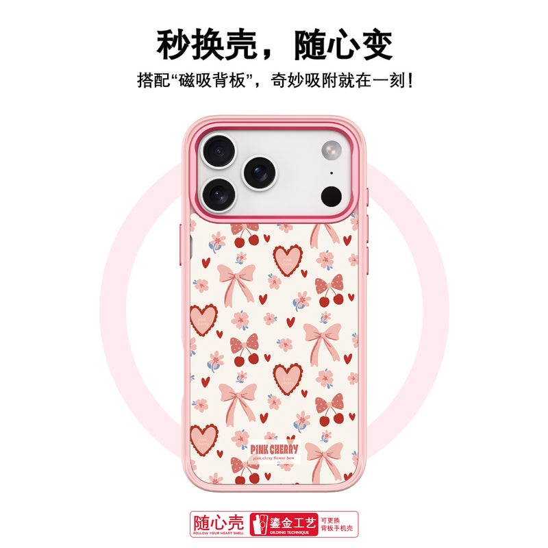 Magnetic Matte PC Phone Case with Interchangeable Back Panel, Shockproof Anti-Fingerprint Cover for iPhone 17/16/15 and Samsung S25/S26 Ultra - Image 2