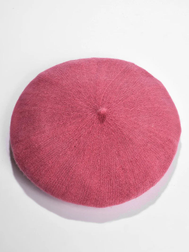 Haute Sauce Pink Solid Vintage French Beret Hat