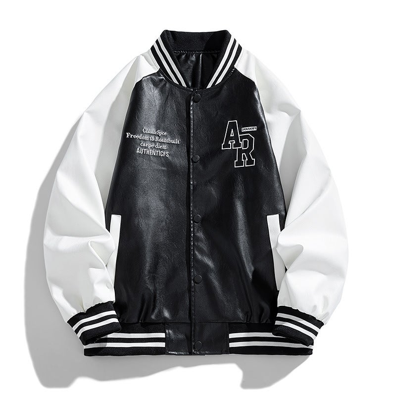 American Retro Biker Suit Pu Leather Men'S Baseball Suit Coat Plutton Handsome Aviator Functional Jacket Coat - Image 3