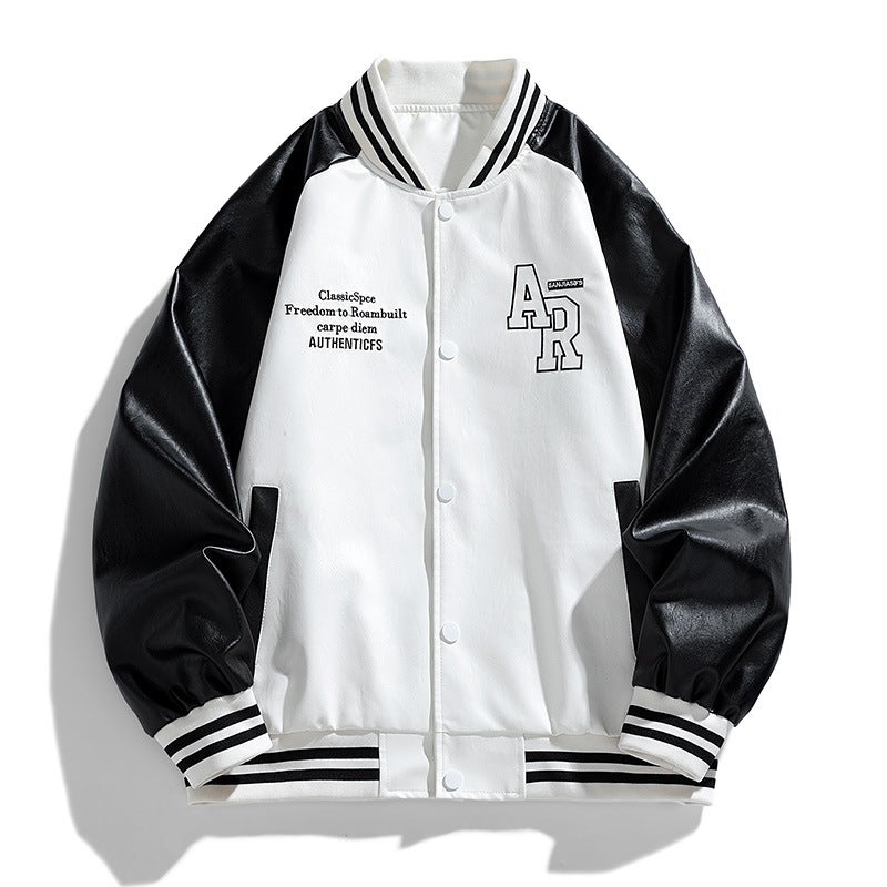 American Retro Biker Suit Pu Leather Men'S Baseball Suit Coat Plutton Handsome Aviator Functional Jacket Coat - Image 1