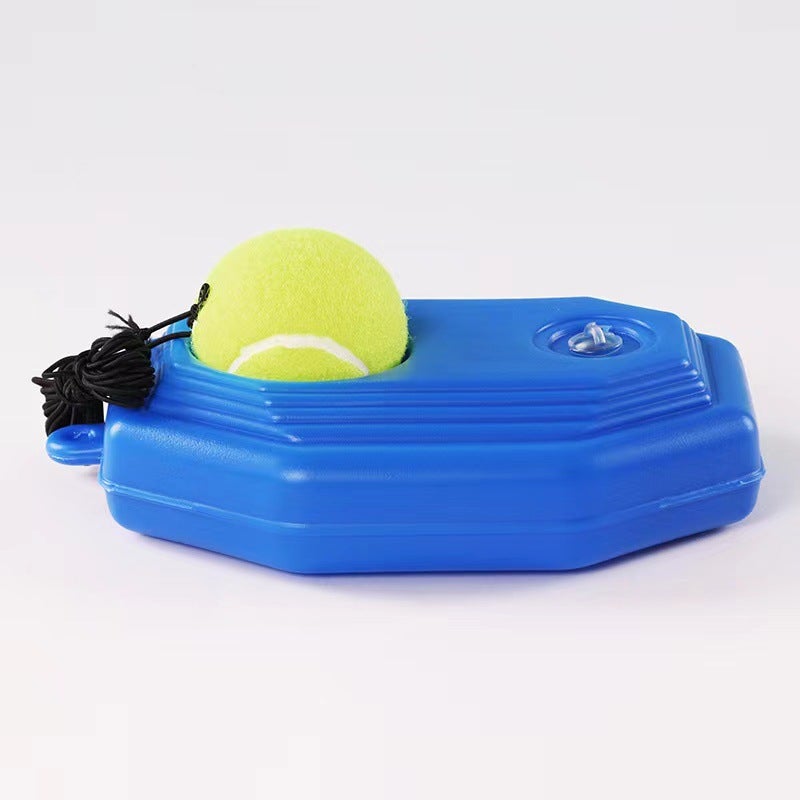 Generic Solo Tennis Trainer with Elastic Rope Square base + tennis ball with line 