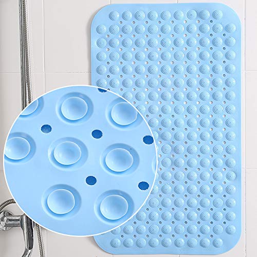 WENGTY Anti Skid Non Slip Bath with Suction Cup Bath Mat Shower Mat with Suction Cup50 x 80 Blue Color