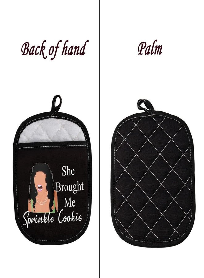 LEVLO Real Housewife Kitchen Pot Holder RHONJ TV Gift She Brought Me Sprinkle Cookie Oven Mitt for Fans Mom(Sprinkle Cookie) - Image 4