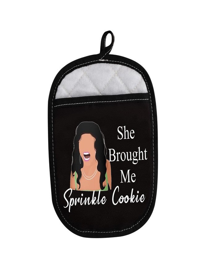 LEVLO Real Housewife Kitchen Pot Holder RHONJ TV Gift She Brought Me Sprinkle Cookie Oven Mitt for Fans Mom(Sprinkle Cookie) - Image 1