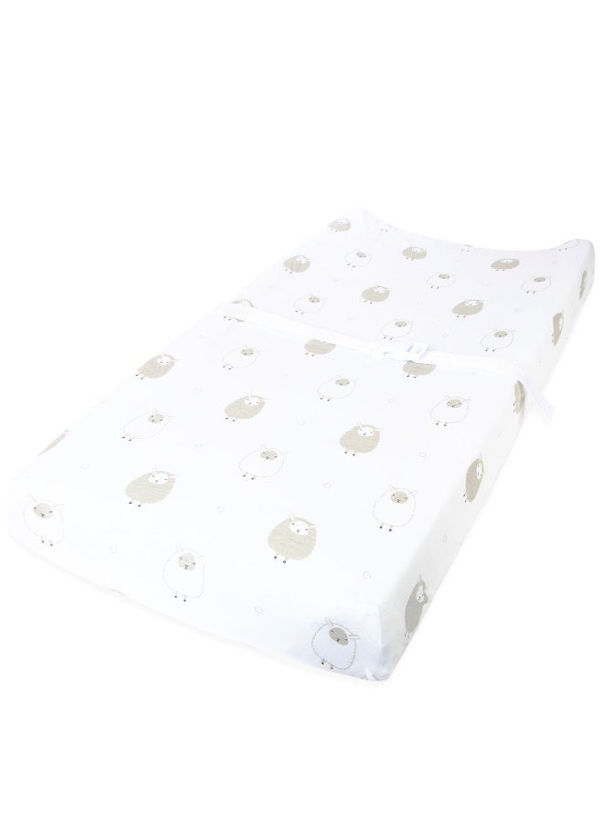 Cuddly Cubs Changing Pad Covers – 2 Pack – Snuggly Soft Plush Cotton Changing Table Covers for Boy, Girl – Fits Perfectly on Summer Infant and Other 16 x 32 Baby Changing Table Pads – Grey Stripes - Image 2