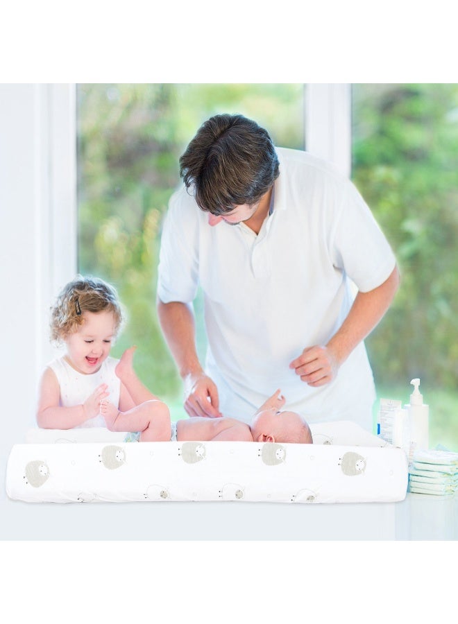 Cuddly Cubs Changing Pad Covers – 2 Pack – Snuggly Soft Plush Cotton Changing Table Covers for Boy, Girl – Fits Perfectly on Summer Infant and Other 16 x 32 Baby Changing Table Pads – Grey Stripes - Image 4