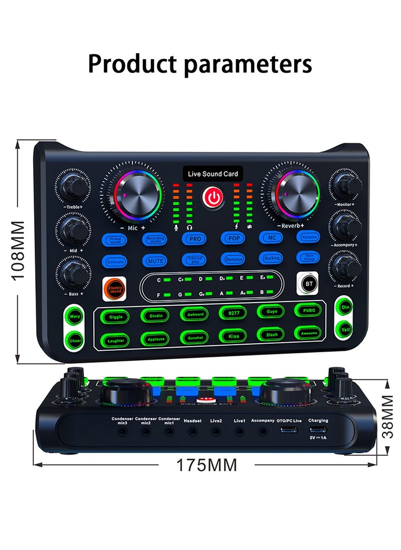 X60 Professional Sound Card Sound System Is Used For Live Mixing And Changing Sound Party Live DJ Mixing Table 16 Special Effects Buttons - pzsku/ZA77E1A48378E4062736FZ/45/_/1722246385/c8797a5e-3343-43f4-91e8-18b9bb495925