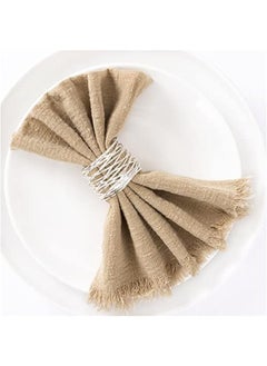 Set of 8 Linen Napkins Caramel  Spring Cloth Napkins Washable Cotton Dinner Napkins Fringe 17x17 for Wedding Party Bridal Baby Shower Birthday Table Decorations - pzsku/ZA77E24BBD764EF90616DZ/45/_/1740517405/ad00a9d5-784e-40d5-b17b-a7cef981bec5