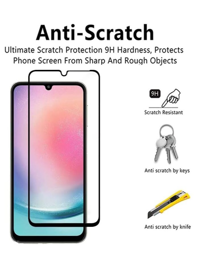 2 Pack Samsung Galaxy A25 Tempered Glass Screen Protector full Glue Edge to Edge Screen Glass Anti-shatter 9H Hardness Scratch Proof Compatible for Samsung Galaxy A25  - Image 5
