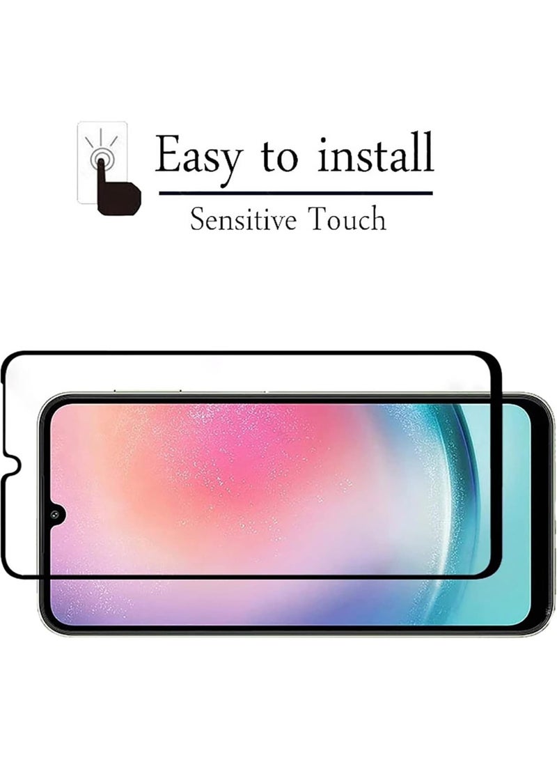 2 Pack Samsung Galaxy A25 Tempered Glass Screen Protector full Glue Edge to Edge Screen Glass Anti-shatter 9H Hardness Scratch Proof Compatible for Samsung Galaxy A25  - Image 2