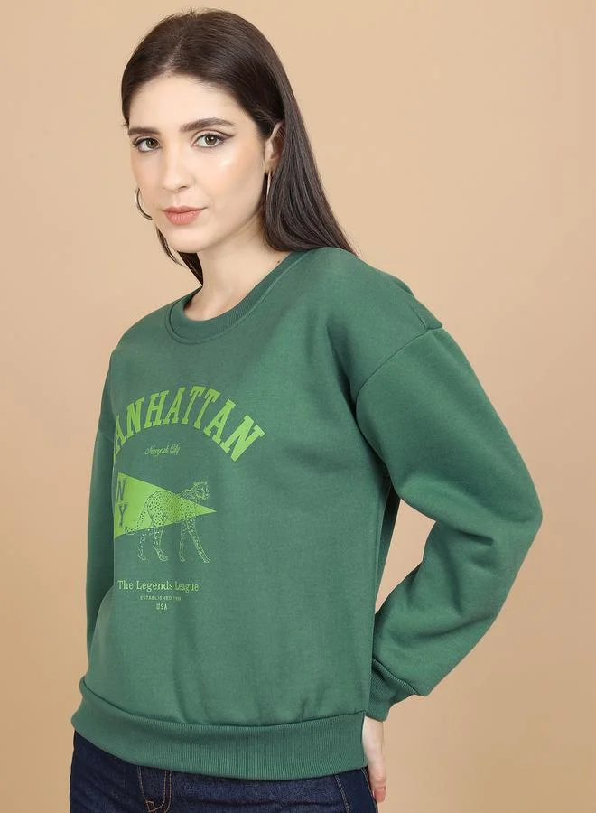 Tokyo Talkies Graphic Print Dropped Shoulder Boxy Sweatshirt