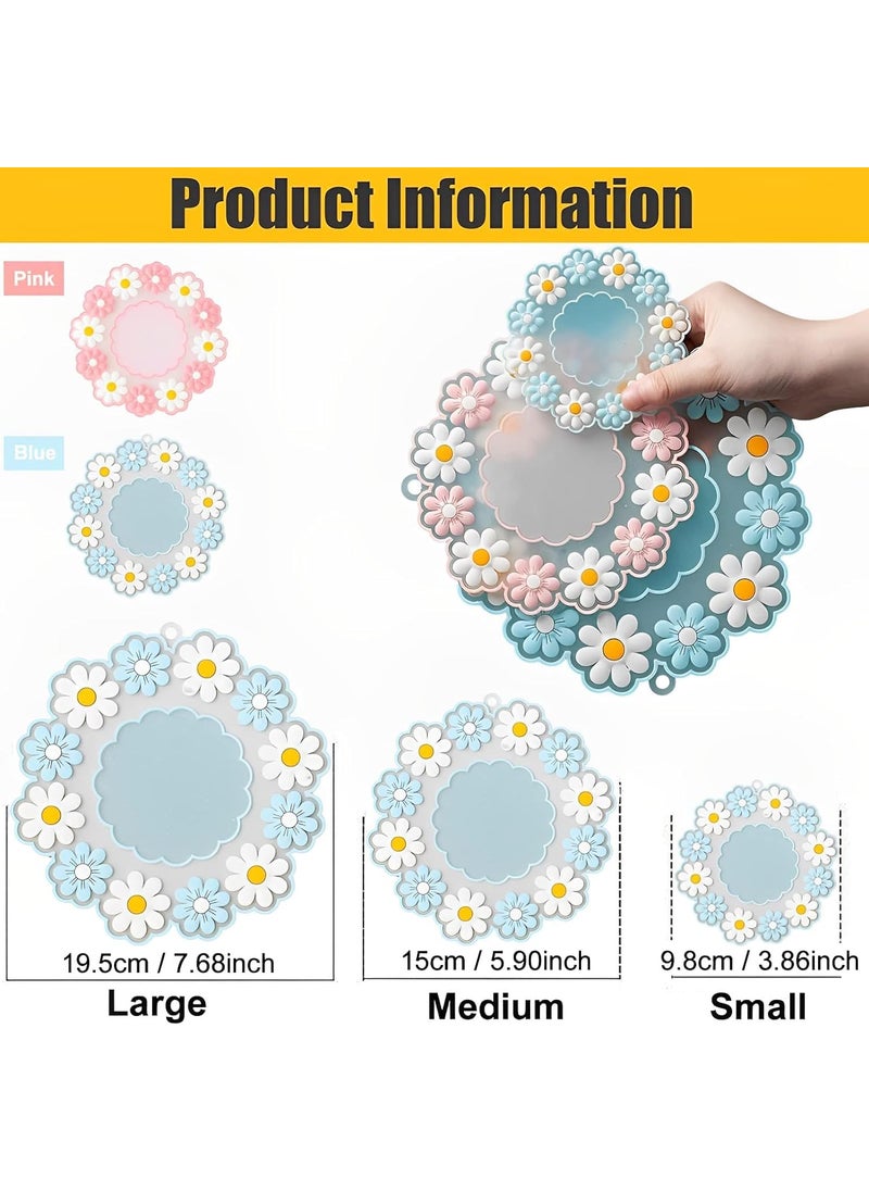 Puno Puno Silicone Hot Pot HolderHot MatDining Table mat3 Set Small9cmMedium15cmLarge19cm mat Finish Trivet Pack of 3  - Image 3