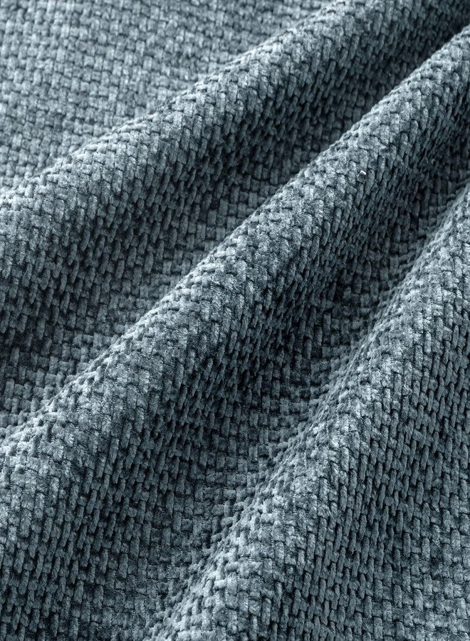 ميولي مجموعة من 4 أغطية وسائد زينة للأريكة من MIULEE، مقاس 18×18 بوصة، لون أزرق داكن، أغطية وسائد ناعمة من الشانيل، أغطية وسائد مزخرفة بنمط ريفي، مناسبة لديكور المنزل البوهيمي، غرفة النوم، غرفة المعيشة. - Image 3