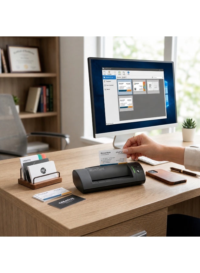 بن باور ماسح ضوئي ملون لكروت العمل والبطاقات PenPower WorldCard Color | دقة DPI 600 - Image 4