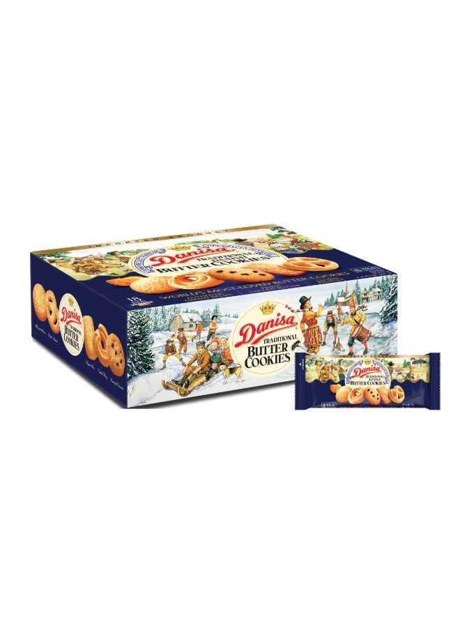 Danisa Butter Cookies Authentic Danish Recipe, Buttery & Crispy Biscuits 31g Pack of 18 - Image 1