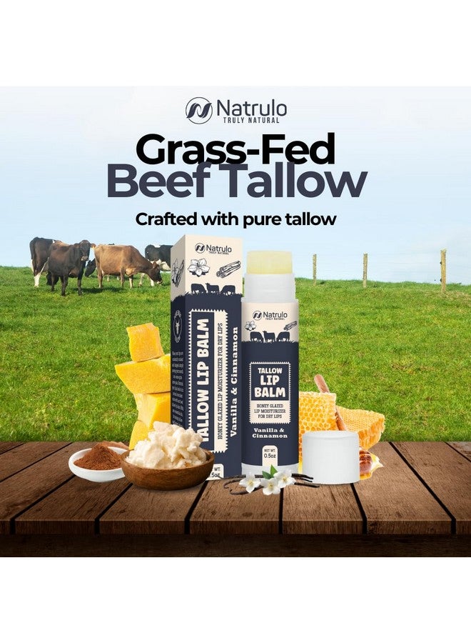Natrulo Beef Tallow Lip Balm - Natural Tallow Beeswax Chapstick - Hydrating Moisturizer Grass Fed Bison Tallow Balm Lip Care - Soothes Chapped, Dry Lips, Sensitive Skin - Long Lasting & Vitamin Rich USA-Made - Image 4