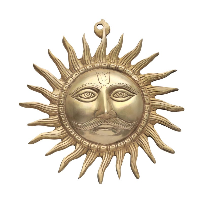 Treemaison Vastu Brass Statue for Vastu Remedy Home and Office Sun Golden - Image 1