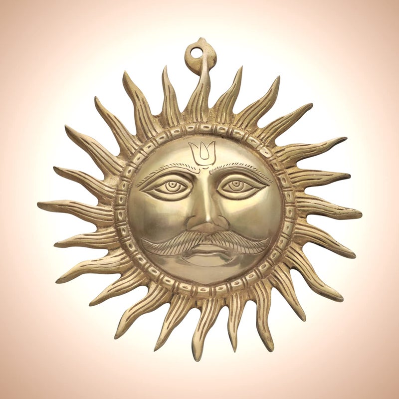 Treemaison Vastu Brass Statue for Vastu Remedy Home and Office Sun Golden - Image 4