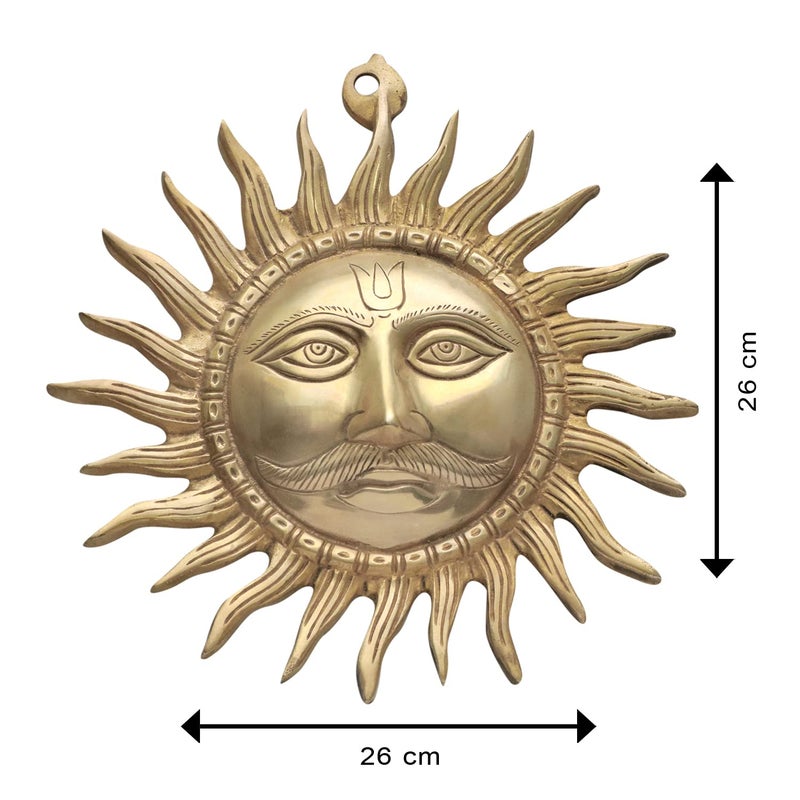 Treemaison Vastu Brass Statue for Vastu Remedy Home and Office Sun Golden - Image 3