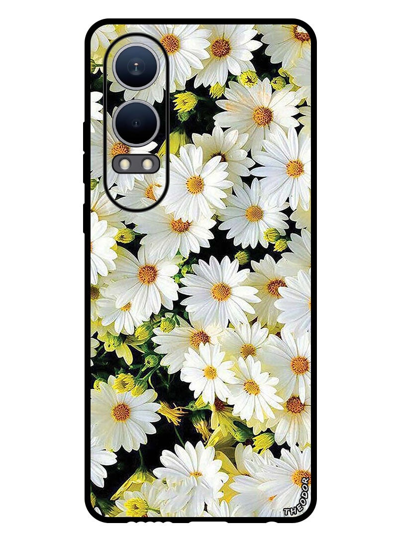 Theodor Protective Case Anti Scratch Shock Proof Bumper Cover For OnePlus Nord CE4 Lite White Flowers - Image 1