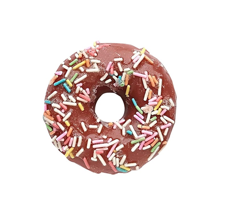T-shin Donut Shape Scented Botanical Bath Soap Bar120G Handmade Essential Oils Dougnut Clean Toning Soap For KidsFace Body Moisturizing Artisanal Soap with Blistering NetBrown - Image 1