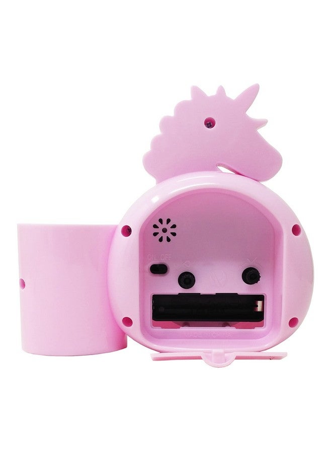 PARTEET Plastic Alarm Analog Clock With Pen Holder For Kids, Bedroom Unicorn Alarm Clock, Watch For Girls Loud Bell Alarm Table Clock For Heavy Sleepers (Assorted), 13 Centimeters, 14 CM - Image 4