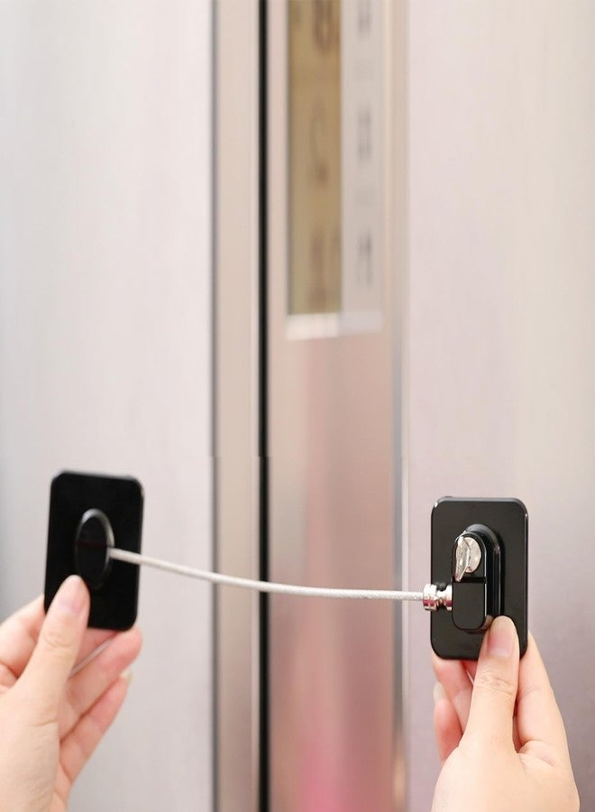 YEYA Refrigerator Lock with Key 2 Pack, Child Safety Cabinet Door Locks - Image 1