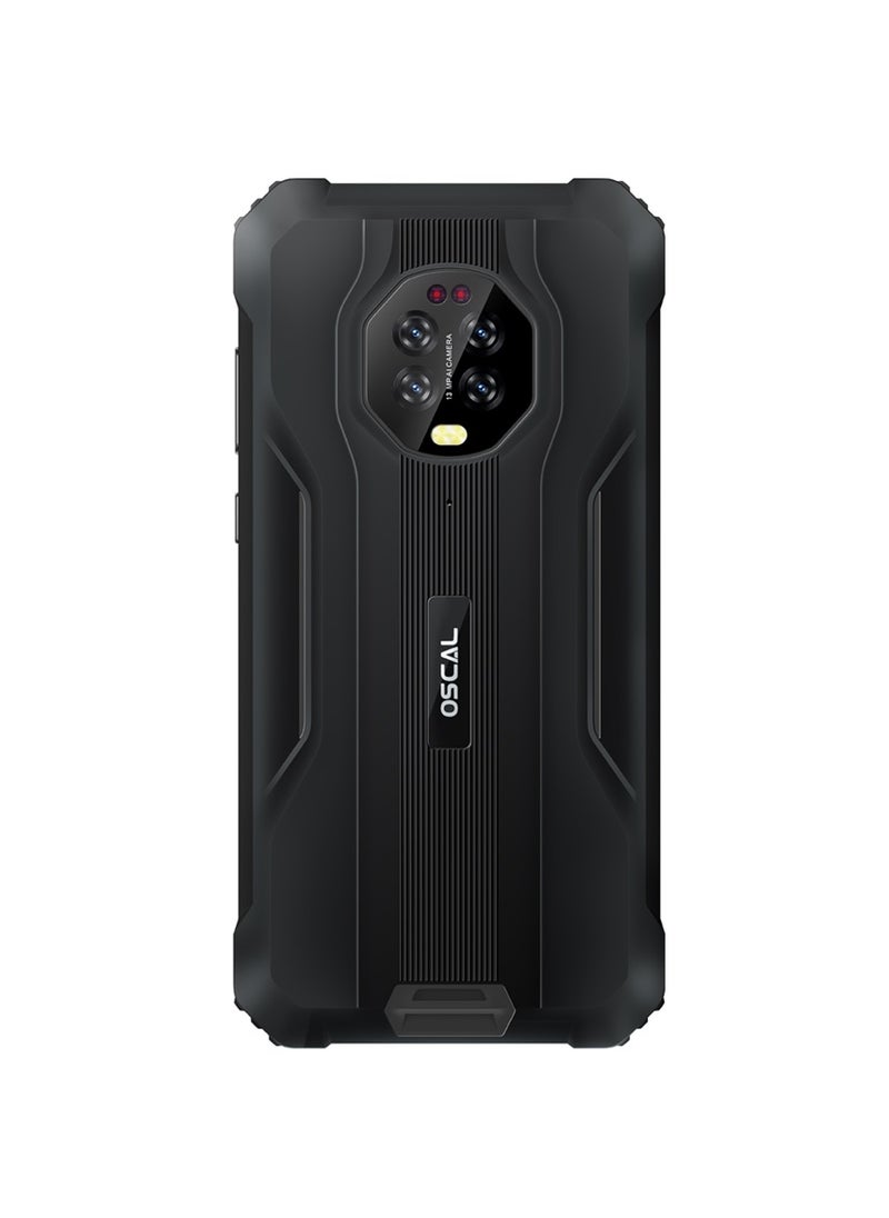 هاتف ذكي متين OSACL S60  مقاوم للماء ومقاوم للصدمات مع نظام Android 11 هاتف  4G ثنائي الشريحة، 5.7 بوصة 4980 مللي أمبير، 3 جيجابايت + 16 جيجابايت / 128 جيجابايت، تخزين إضافي، 8 ميجابكسل، معرف الوجه، نظام تحديد المواقع الدقيق - اسود