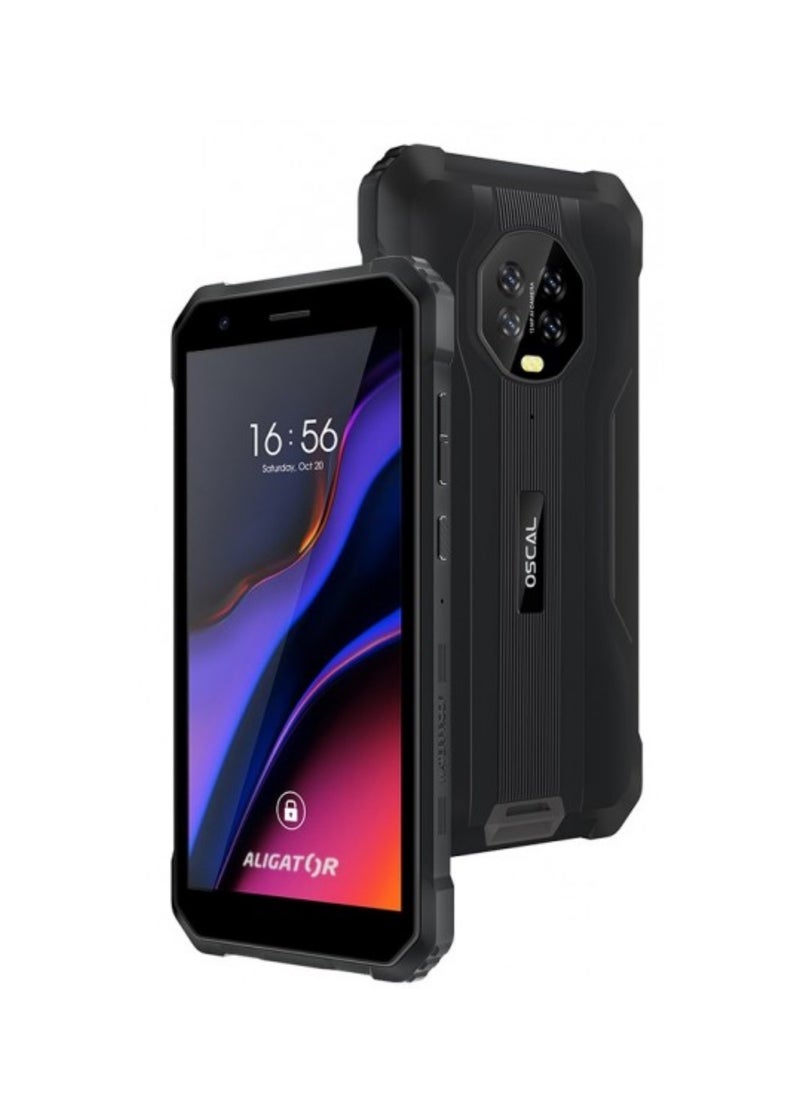 هاتف ذكي متين OSACL S60  مقاوم للماء ومقاوم للصدمات مع نظام Android 11 هاتف  4G ثنائي الشريحة، 5.7 بوصة 4980 مللي أمبير، 3 جيجابايت + 16 جيجابايت / 128 جيجابايت، تخزين إضافي، 8 ميجابكسل، معرف الوجه، نظام تحديد المواقع الدقيق - اسود