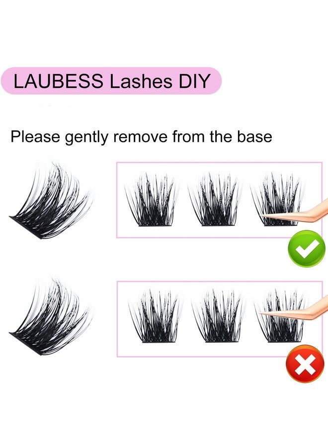 LAUBESS Lash Clusters 916Mm 72Pcs Individual Lashes D Curl Cluster Lashes Mixed Length Eyelash Clusters Diy Lash Extension Kit Cluster Eyelash Extensions (030.07D 916Mm) - Image 3