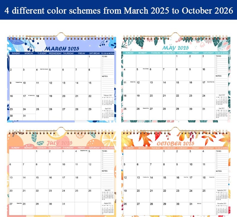 Nokingo 2025-2026 Calendar - Wall Calendar from Jan 2025 to Jun 2026, 18 Monthly Calendar with Seasonal Designs for Planning and Organizing for Home or Office, 11.5 x 14.5 In Calendar 2025-2026 - Image 5