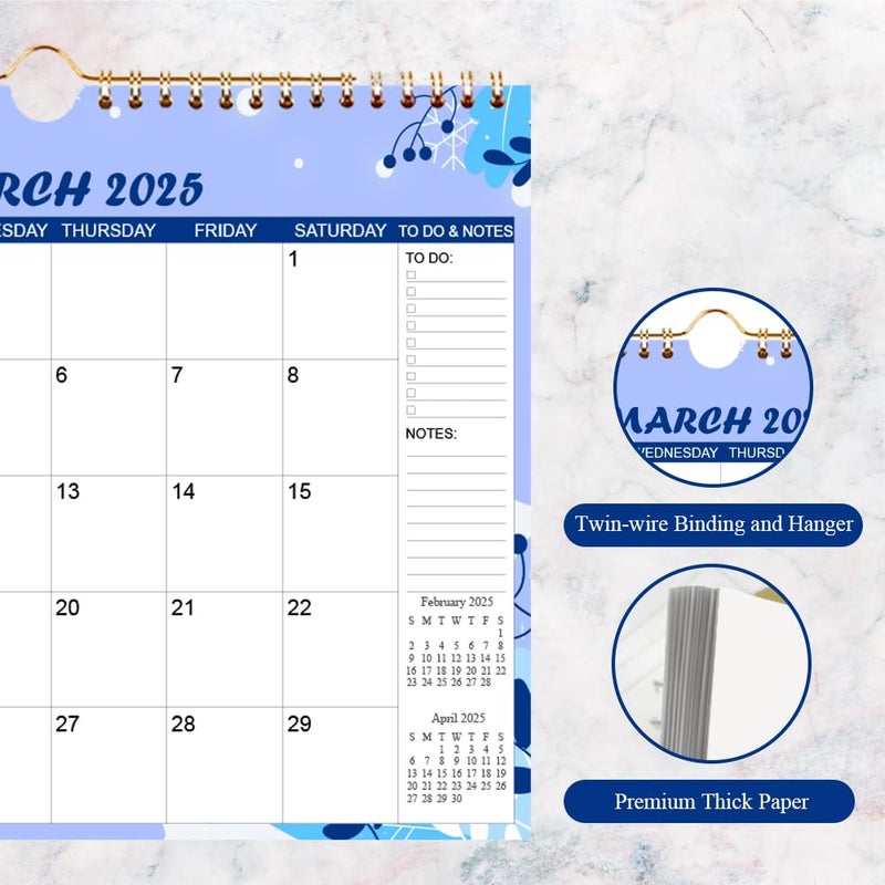 Nokingo 2025-2026 Calendar - Wall Calendar from Jan 2025 to Jun 2026, 18 Monthly Calendar with Seasonal Designs for Planning and Organizing for Home or Office, 11.5 x 14.5 In Calendar 2025-2026 - Image 2