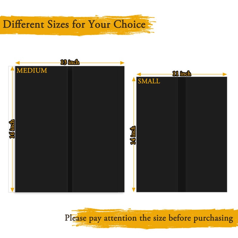 AKONEGE 3PCS Small Trifold Poster Board, 21 x 14 Inches Black Corrugated Cardboards Mini Tri Fold Poster Boards for School Projects, Science Fair, Business Presentations, Exhibitions, Event Display - Image 3