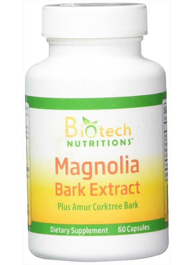 Biotech Nutritions Magnolia Bark Extract Plus Amur Corktree Capsules, 60 Count - Image 1