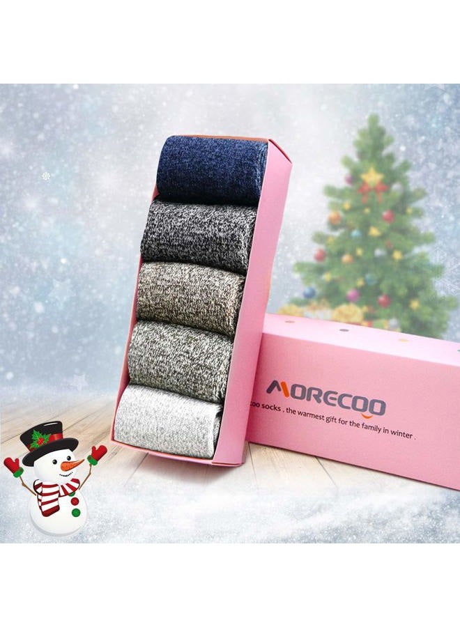 MORECOO Women's Winter Socks Gift Box Free Size Thick Wool Soft Warm Casual Socks for Women Socks Christmas Gifts - Image 2