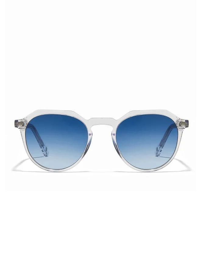 30Sundays Daredevil,Unisex Sunglasses, Geometric Sunglasses, UV Protection: UV400 (Transparent,Blue)